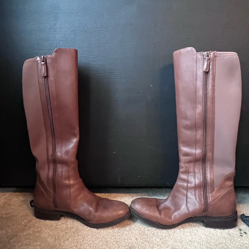 Cole Haan brown leather Calf tall boots size 9 - Picture 2 of 8